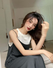 【動画あり】ダブル重ね着風デザインワンピース　２色展開 - select store mirror me【動画あり】ダブル重ね着風デザインワンピース　２色展開198660514mirror meselect store mirror me198660514くすみパープルS