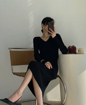 バックオープンねじれリブニットワンピース　２色展開 - select store mirror meバックオープンねじれリブニットワンピース　２色展開198675213mirror meselect store mirror me198675213グリーンS
