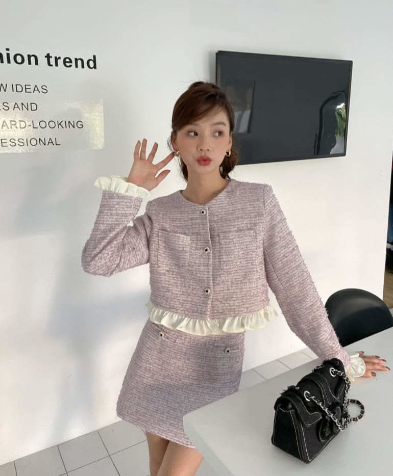 【動画あり】春カラーツイードフリルスカートセットアップ　２色展開 - select store mirror me【動画あり】春カラーツイードフリルスカートセットアップ　２色展開199273216mirror meselect store mirror me199273216ピンクS