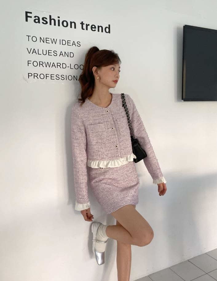 【動画あり】春カラーツイードフリルスカートセットアップ　２色展開 - select store mirror me【動画あり】春カラーツイードフリルスカートセットアップ　２色展開199273216mirror meselect store mirror me199273216ピンクS