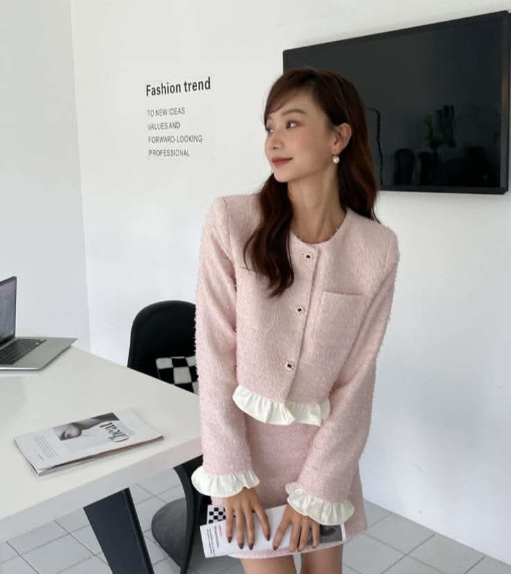 【動画あり】春カラーツイードフリルスカートセットアップ　２色展開 - select store mirror me【動画あり】春カラーツイードフリルスカートセットアップ　２色展開199273216mirror meselect store mirror me199273216ピンクS