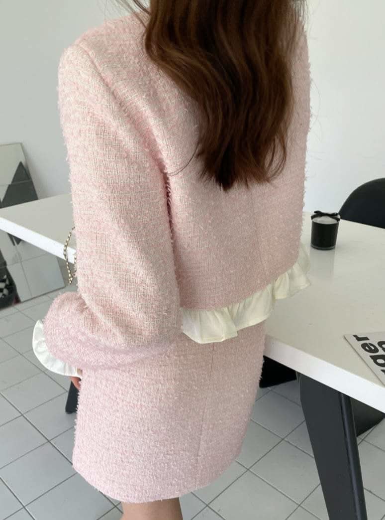 【動画あり】春カラーツイードフリルスカートセットアップ　２色展開 - select store mirror me【動画あり】春カラーツイードフリルスカートセットアップ　２色展開199273216mirror meselect store mirror me199273216ピンクS