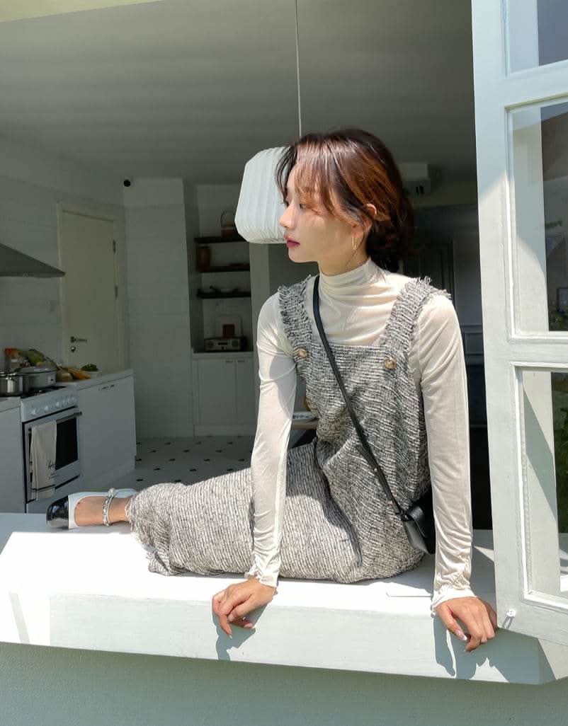 【動画あり】ツイードフリンジロングワンピース　２色展開 - select store mirror me【動画あり】ツイードフリンジロングワンピース　２色展開199275654mirror meselect store mirror me199275654グレーS