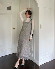 【動画あり】ツイードフリンジロングワンピース　２色展開 - select store mirror me【動画あり】ツイードフリンジロングワンピース　２色展開199275654mirror meselect store mirror me199275654グレーS