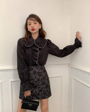 【動画あり】バイカラーフロントビッグフリルブラウス　２色展開 - select store mirror me【動画あり】バイカラーフロントビッグフリルブラウス　２色展開199280809mirror meselect store mirror me199280809ホワイトS