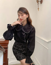 【動画あり】バイカラーフロントビッグフリルブラウス　２色展開 - select store mirror me【動画あり】バイカラーフロントビッグフリルブラウス　２色展開199280809mirror meselect store mirror me199280809ホワイトS