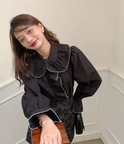 【動画あり】バイカラーフロントビッグフリルブラウス　２色展開 - select store mirror me【動画あり】バイカラーフロントビッグフリルブラウス　２色展開199280809mirror meselect store mirror me199280809ホワイトS