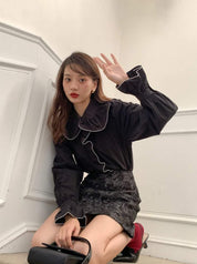 【動画あり】バイカラーフロントビッグフリルブラウス　２色展開 - select store mirror me【動画あり】バイカラーフロントビッグフリルブラウス　２色展開199280809mirror meselect store mirror me199280809ホワイトS