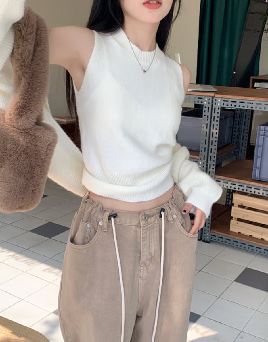 ふんわりニットカーディガン２点セット　２色展開 - select store mirror meふんわりニットカーディガン２点セット　２色展開190041946mirror meselect store mirror me190041946ホワイト