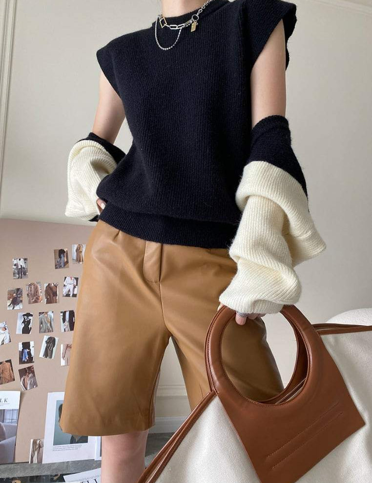 マルチカラー変形ニットトップス２点セット　２色展開 - select store mirror meマルチカラー変形ニットトップス２点セット　２色展開197043525mirror meselect store mirror me197043525ホワイト