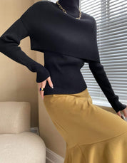 【動画あり】タートルケープニットトップス２点セット　２色展開 - select store mirror me【動画あり】タートルケープニットトップス２点セット　２色展開197268447mirror meselect store mirror me197268447ホワイト