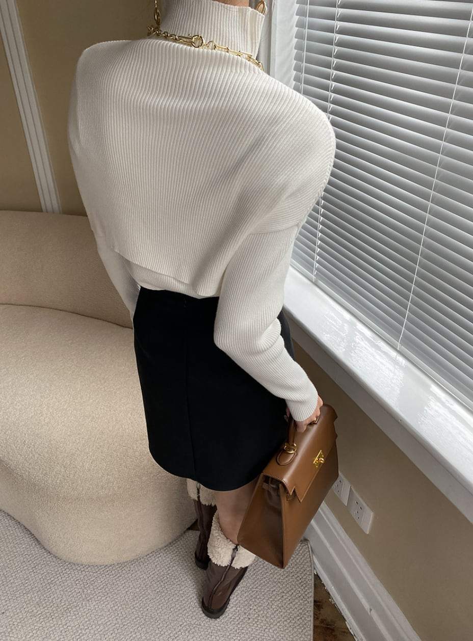 【動画あり】タートルケープニットトップス２点セット　２色展開 - select store mirror me【動画あり】タートルケープニットトップス２点セット　２色展開197268447mirror meselect store mirror me197268447ホワイト