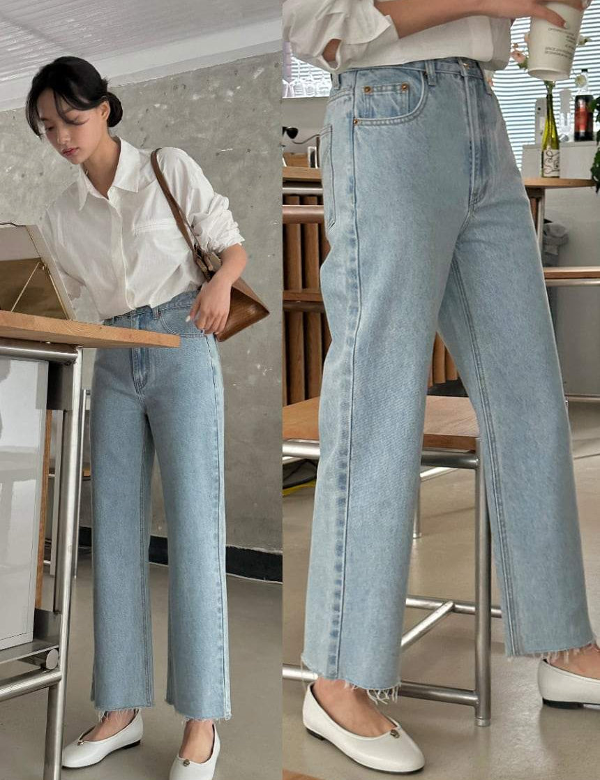 【動画あり】ストレート切りっぱなしブルーデニムパンツ　２色展開 - select store mirror me【動画あり】ストレート切りっぱなしブルーデニムパンツ　２色展開201350302mirror meselect store mirror me201350302ライトブルーS