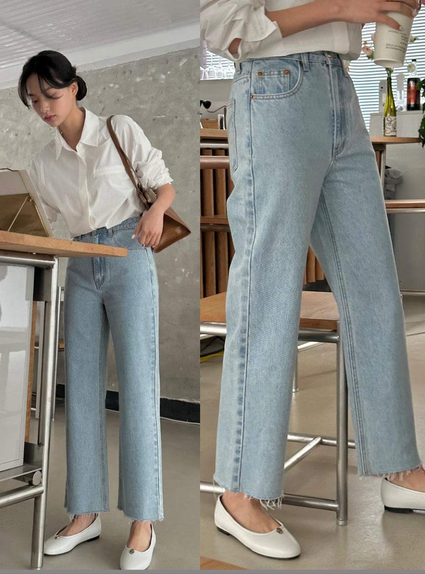 【動画あり】ストレート切りっぱなしブルーデニムパンツ　２色展開 - select store mirror me【動画あり】ストレート切りっぱなしブルーデニムパンツ　２色展開201350302mirror meselect store mirror me201350302ライトブルーS