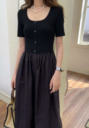 【動画あり】半袖ボタン切り替えフレアワンピース　２色展開 - select store mirror me【動画あり】半袖ボタン切り替えフレアワンピース　２色展開201806392mirror meselect store mirror me201806392ホワイトS