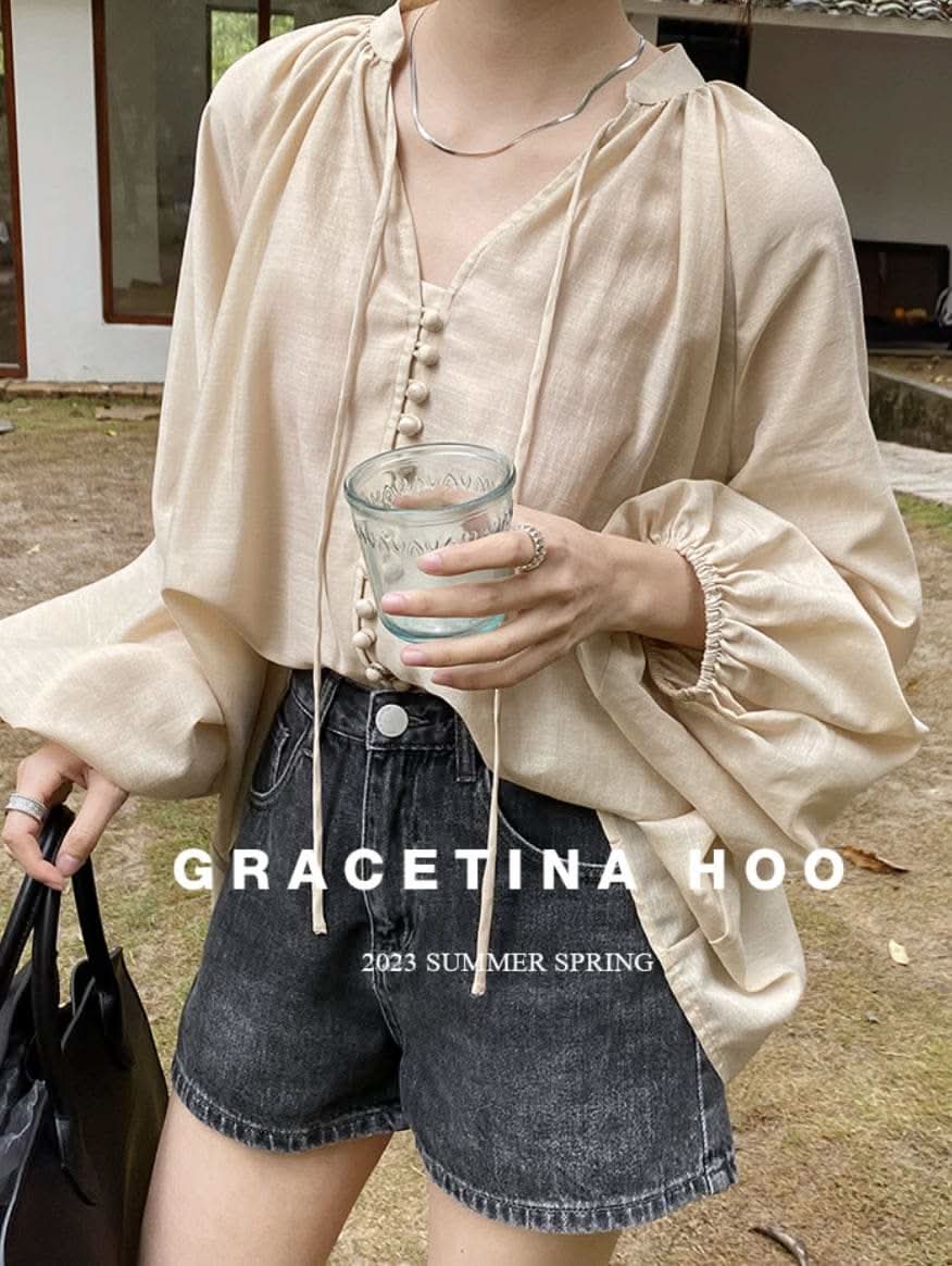 【動画あり】シフォンランタンスリーブブラウス　２色展開 - select store mirror me【動画あり】シフォンランタンスリーブブラウス　２色展開204222495mirror meselect store mirror me204222495ベージュ