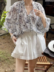 【動画あり】シフォンランタンスリーブブラウス　２色展開 - select store mirror me【動画あり】シフォンランタンスリーブブラウス　２色展開204222495mirror meselect store mirror me204222495ベージュ