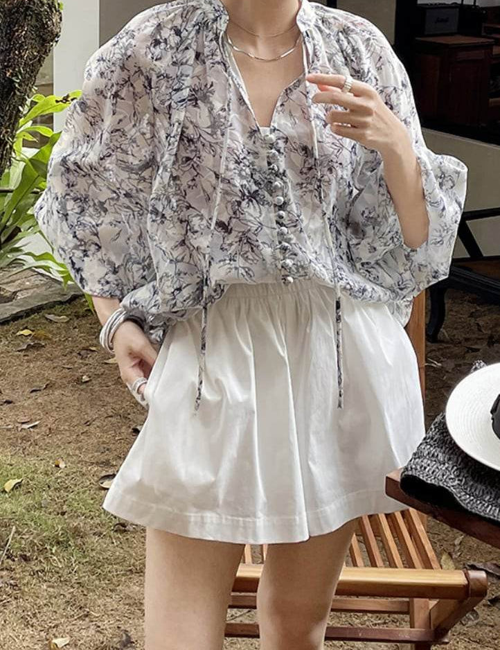 【動画あり】シフォンランタンスリーブブラウス　２色展開 - select store mirror me【動画あり】シフォンランタンスリーブブラウス　２色展開204222495mirror meselect store mirror me204222495ベージュ