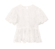 【動画あり】立体フラワーサークルレースブラウス　２色展開 - select store mirror me【動画あり】立体フラワーサークルレースブラウス　２色展開204452633mirror meselect store mirror me204452633ホワイト