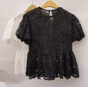 【動画あり】立体フラワーサークルレースブラウス　２色展開 - select store mirror me【動画あり】立体フラワーサークルレースブラウス　２色展開204452633mirror meselect store mirror me204452633ホワイト
