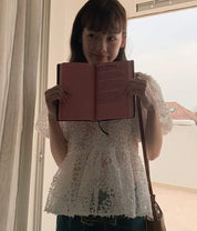 【動画あり】立体フラワーサークルレースブラウス　２色展開 - select store mirror me【動画あり】立体フラワーサークルレースブラウス　２色展開204452633mirror meselect store mirror me204452633ホワイト