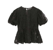 【動画あり】立体フラワーサークルレースブラウス　２色展開 - select store mirror me【動画あり】立体フラワーサークルレースブラウス　２色展開204452633mirror meselect store mirror me204452633ホワイト