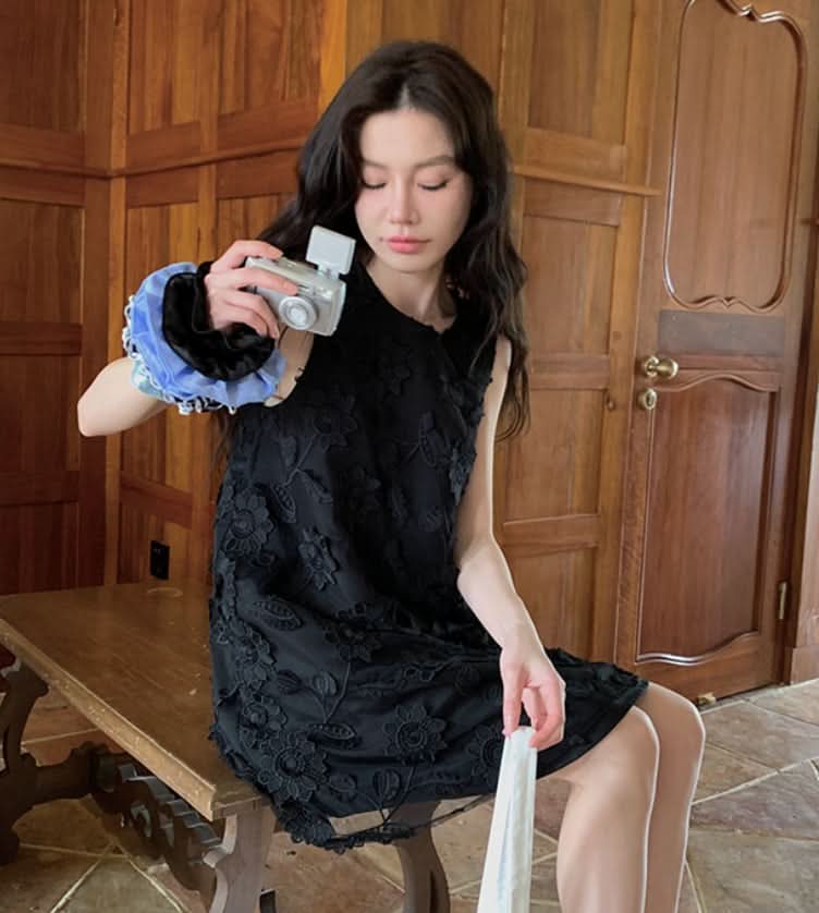 【動画あり】フラワー立体レースサックワンピース　２色展開 - select store mirror me【動画あり】フラワー立体レースサックワンピース　２色展開204459214mirror meselect store mirror me204459214ホワイトS