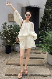 【動画あり】ショルダーカットシフォンフレアセットアップ　２色展開 - select store mirror me【動画あり】ショルダーカットシフォンフレアセットアップ　２色展開204748990mirror meselect store mirror me204748990ホワイトS
