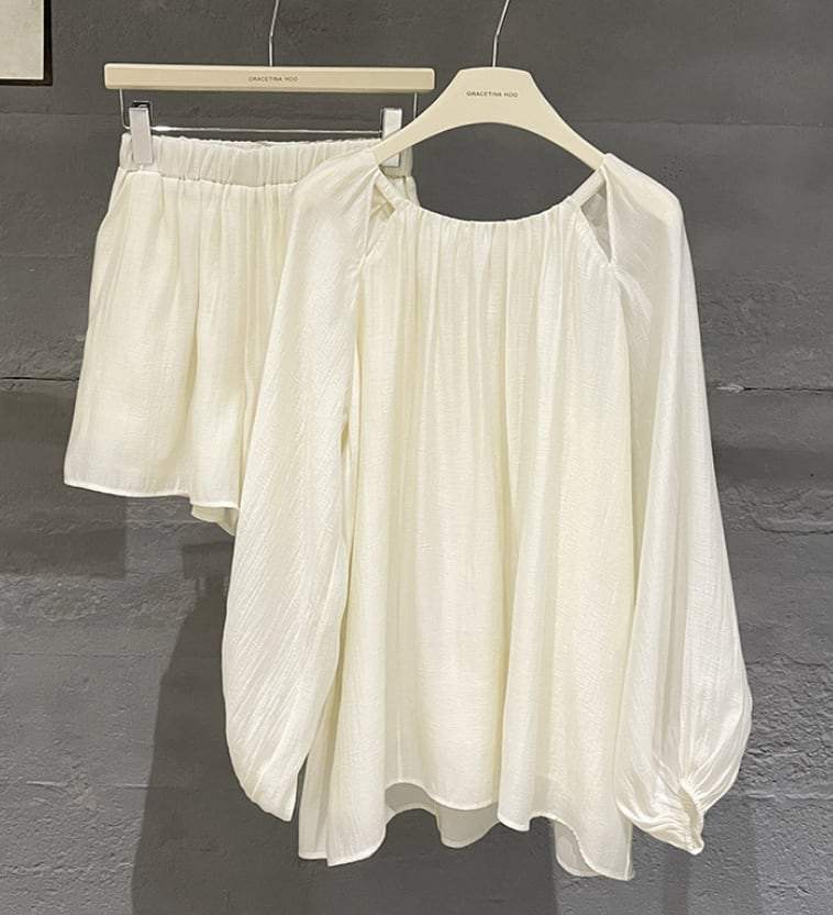【動画あり】ショルダーカットシフォンフレアセットアップ　２色展開 - select store mirror me【動画あり】ショルダーカットシフォンフレアセットアップ　２色展開204748990mirror meselect store mirror me204748990ホワイトS