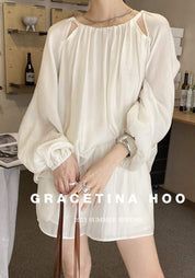 【動画あり】ショルダーカットシフォンフレアセットアップ　２色展開 - select store mirror me【動画あり】ショルダーカットシフォンフレアセットアップ　２色展開204748990mirror meselect store mirror me204748990ホワイトS