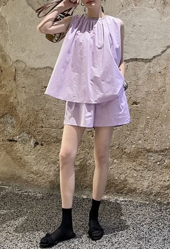 【動画あり】ラメノースリーブパンツセットアップ　２色展開 - select store mirror me【動画あり】ラメノースリーブパンツセットアップ　２色展開204749857mirror meselect store mirror me204749857ホワイトS