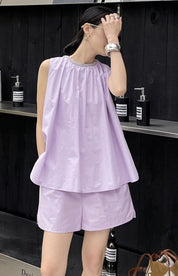 【動画あり】ラメノースリーブパンツセットアップ　２色展開 - select store mirror me【動画あり】ラメノースリーブパンツセットアップ　２色展開204749857mirror meselect store mirror me204749857ホワイトS