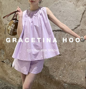 【動画あり】ラメノースリーブパンツセットアップ　２色展開 - select store mirror me【動画あり】ラメノースリーブパンツセットアップ　２色展開204749857mirror meselect store mirror me204749857ホワイトS