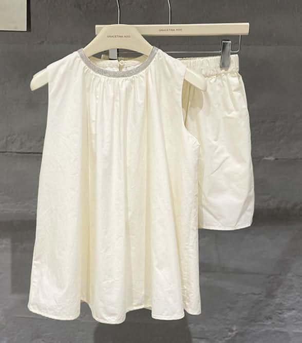 【動画あり】ラメノースリーブパンツセットアップ　２色展開 - select store mirror me【動画あり】ラメノースリーブパンツセットアップ　２色展開204749857mirror meselect store mirror me204749857ホワイトS