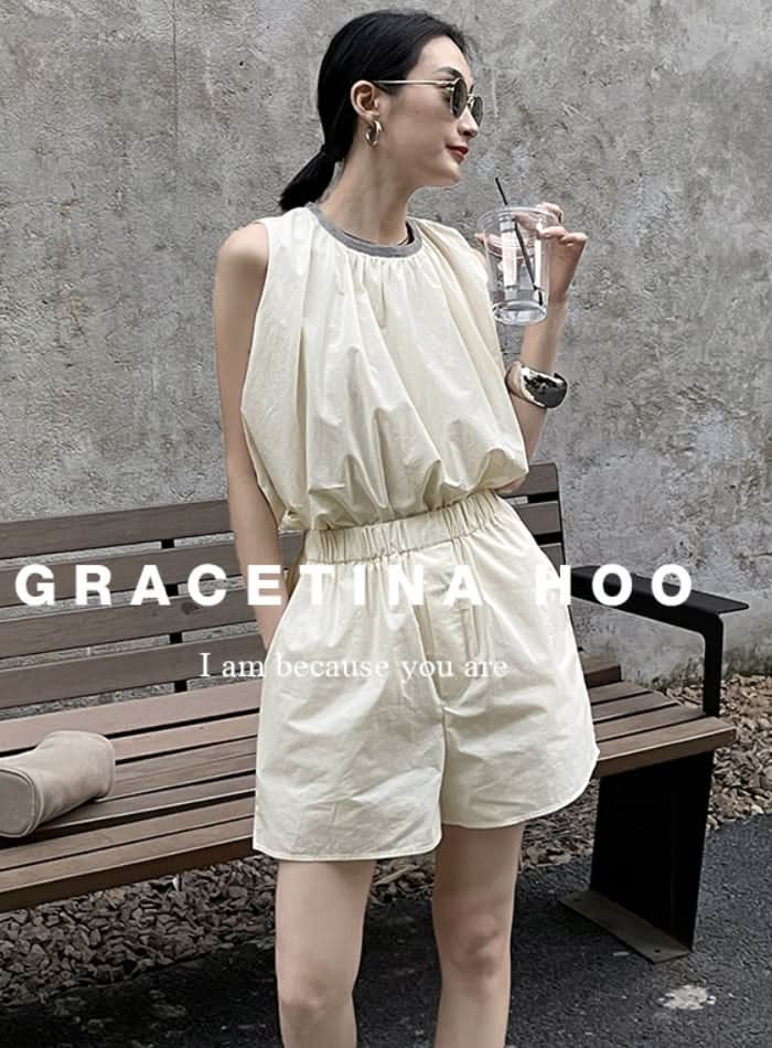【動画あり】ラメノースリーブパンツセットアップ　２色展開 - select store mirror me【動画あり】ラメノースリーブパンツセットアップ　２色展開204749857mirror meselect store mirror me204749857ホワイトS