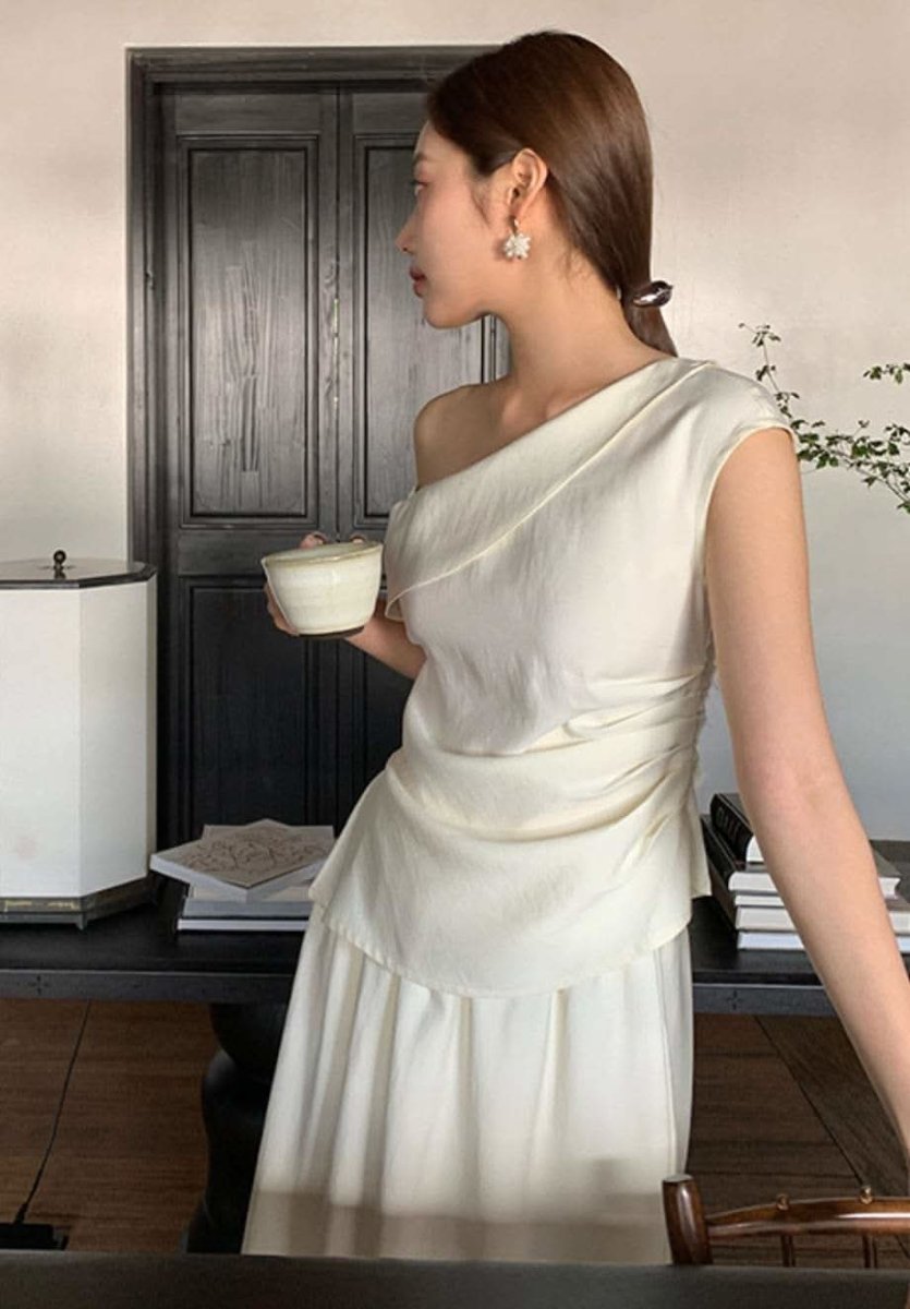 【動画あり】ワンショルダースカートセットアップ　２色展開 - select store mirror me【動画あり】ワンショルダースカートセットアップ　２色展開206558149mirror meselect store mirror me206558149ホワイトS