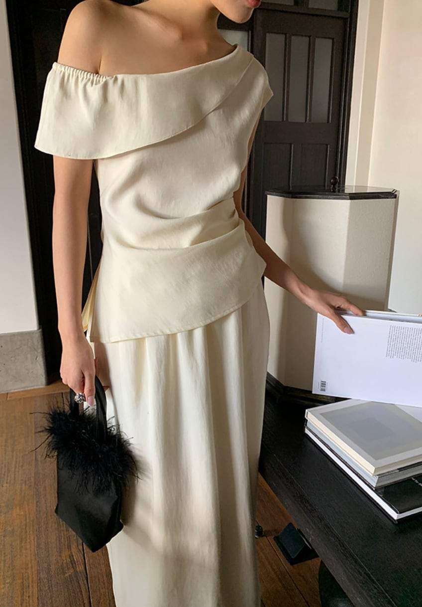 【動画あり】ワンショルダースカートセットアップ　２色展開 - select store mirror me【動画あり】ワンショルダースカートセットアップ　２色展開206558149mirror meselect store mirror me206558149ホワイトS