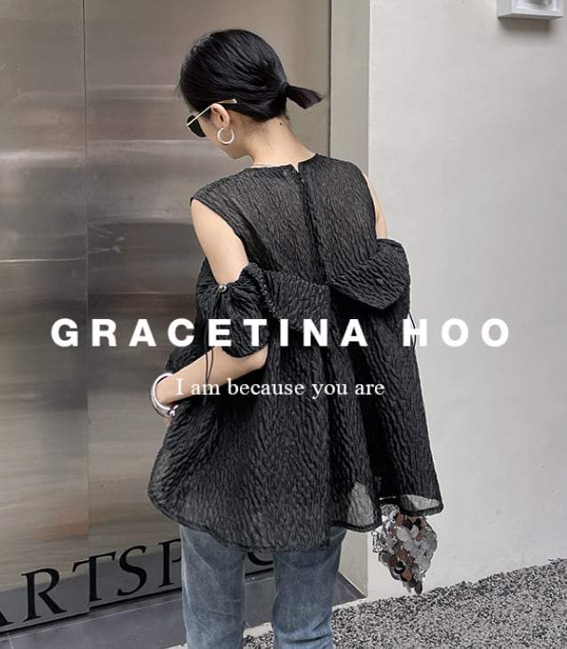 【動画あり】ジャガードシフォンカットショルダートップス　２色展開 - select store mirror me【動画あり】ジャガードシフォンカットショルダートップス　２色展開206839458mirror meselect store mirror me206839458イエローS
