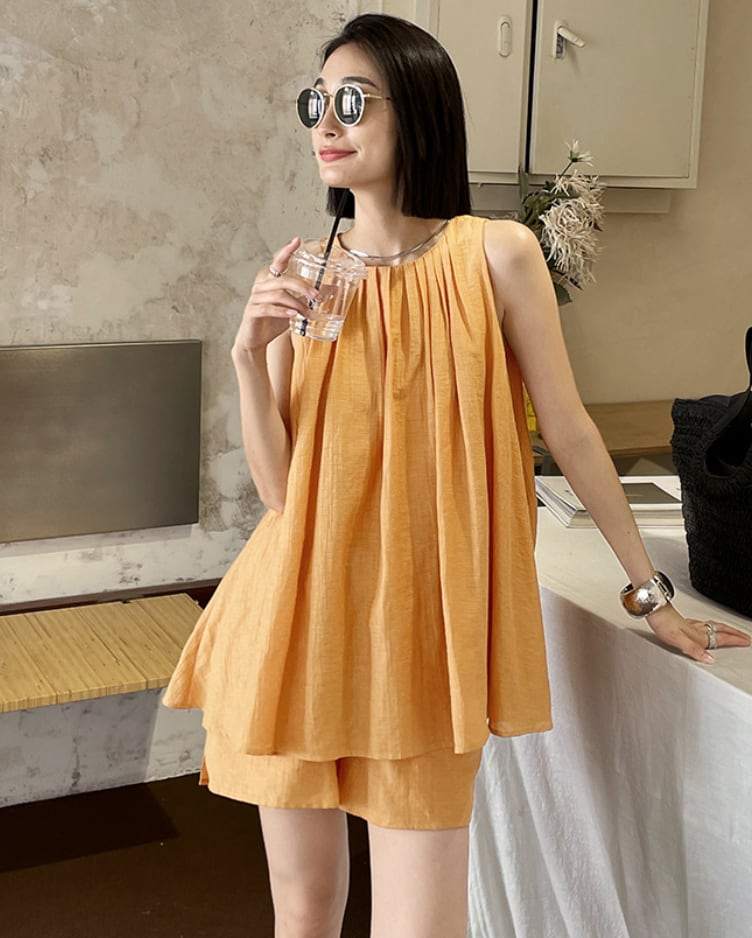 ＜インスタグラマー様ご愛用＞タンクフロントプリーツパンツセットアップ　２色展開 - select store mirror me＜インスタグラマー様ご愛用＞タンクフロントプリーツパンツセットアップ　２色展開206846798mirror meselect store mirror me206846798オレンジS