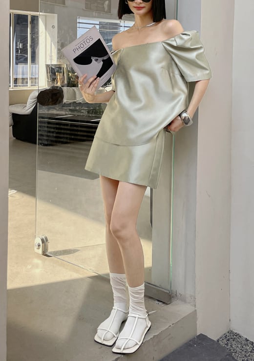 スクエアフロントパフスカートセットアップ　２色展開 - select store mirror meスクエアフロントパフスカートセットアップ　２色展開206848222mirror meselect store mirror me206848222ライトカーキS