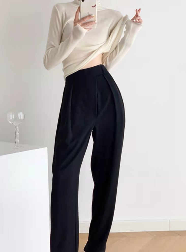 フロントデザインタック美シルエットワイドパンツ　２色展開 - select store mirror meフロントデザインタック美シルエットワイドパンツ　２色展開211855653mirror meselect store mirror me211855653アイボリーS