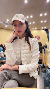 ＜インスタグラマー様ご愛用＞＜即納在庫あり＞待望の再入荷【動画あり】【高品質】ホワイトダックダウンぺプラム切り替えダウンジャケット　２色展開 mirror me