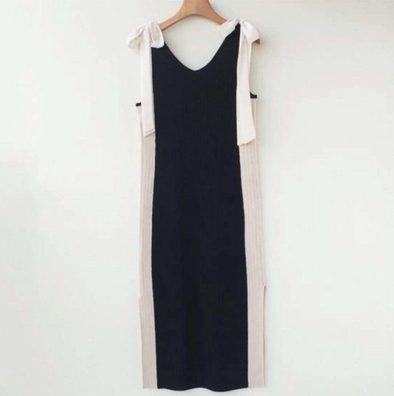 ＜インスタグラマー様ご愛用＞【動画あり】バイカラーショルダーリボンスリットリブニットワンピース　２色展開 - select store mirror me＜インスタグラマー様ご愛用＞【動画あり】バイカラーショルダーリボンスリットリブニットワンピース　２色展開68654283mirror meselect store mirror me68654283ベージュ