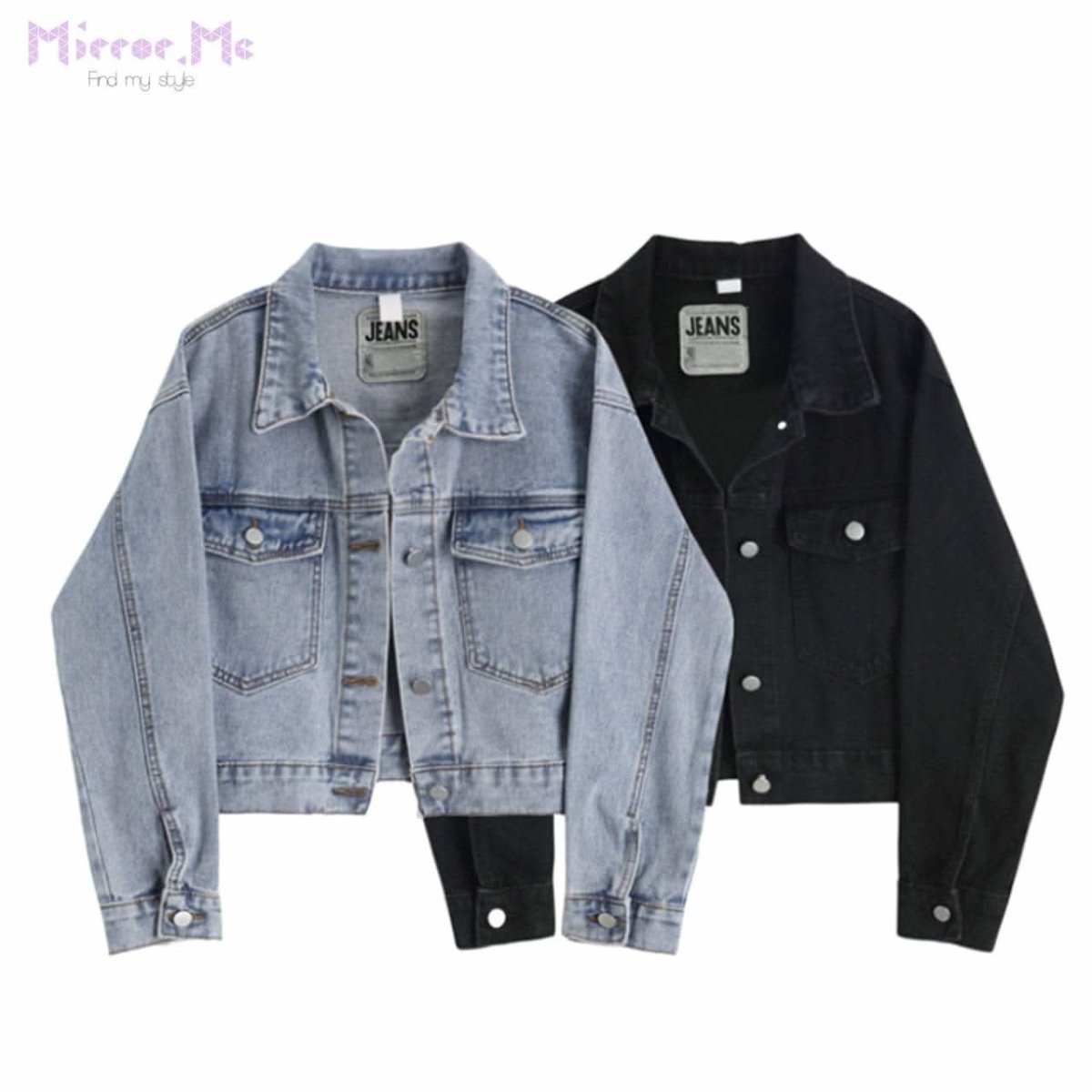 フロントポケットショート丈デニムジャケット　２色展開 - select store mirror meフロントポケットショート丈デニムジャケット　２色展開80670003mirror meselect store mirror me80670003ブルー S