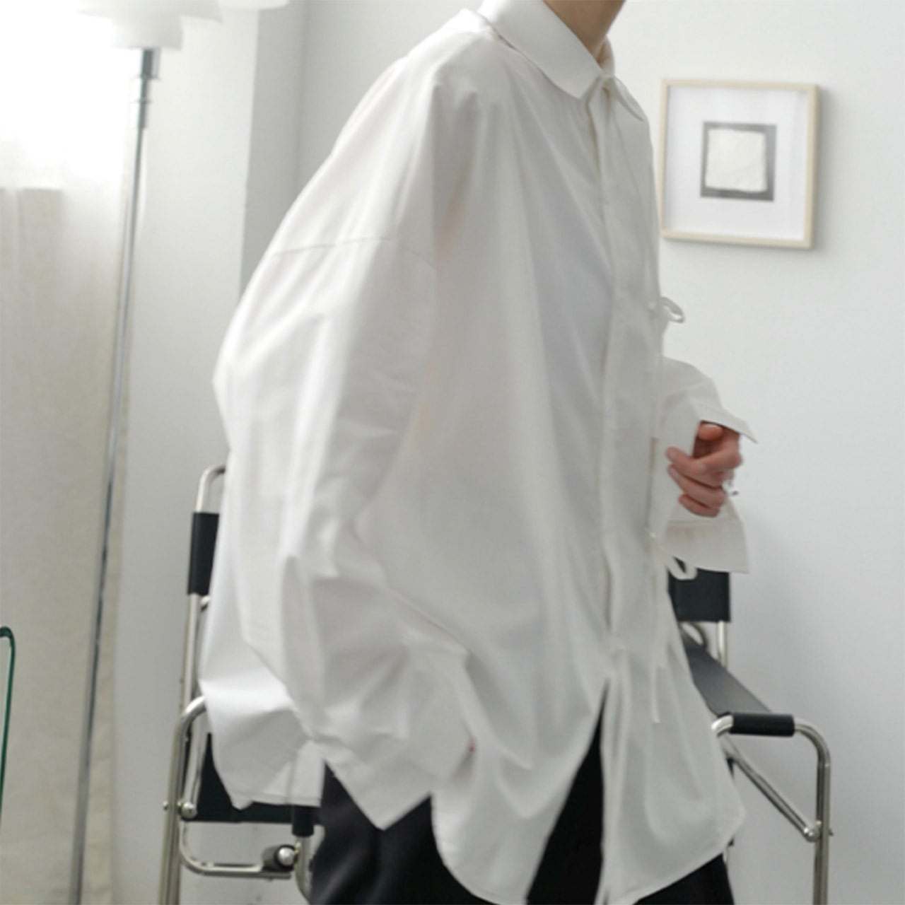 【サイズ展開豊富】アシンメトリーデザイン華奢リボンユニークシャツ　２色展開 - select store mirror me【サイズ展開豊富】アシンメトリーデザイン華奢リボンユニークシャツ　２色展開91329790mirror meselect store mirror me91329790ホワイト S