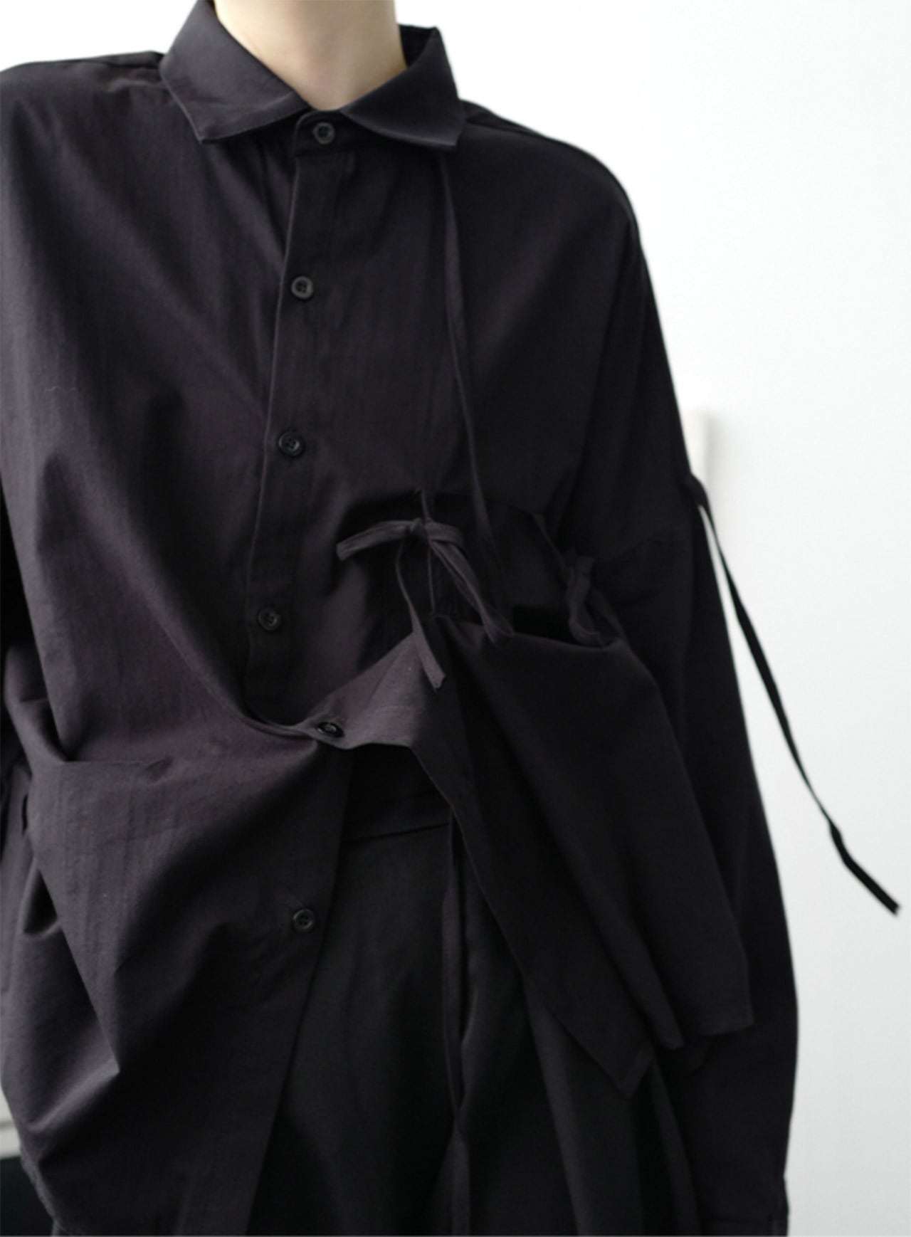 【サイズ展開豊富】アシンメトリーデザイン華奢リボンユニークシャツ　２色展開 - select store mirror me【サイズ展開豊富】アシンメトリーデザイン華奢リボンユニークシャツ　２色展開91329790mirror meselect store mirror me91329790ホワイト S