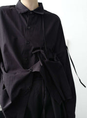 【サイズ展開豊富】アシンメトリーデザイン華奢リボンユニークシャツ　２色展開 - select store mirror me【サイズ展開豊富】アシンメトリーデザイン華奢リボンユニークシャツ　２色展開91329790mirror meselect store mirror me91329790ホワイト S