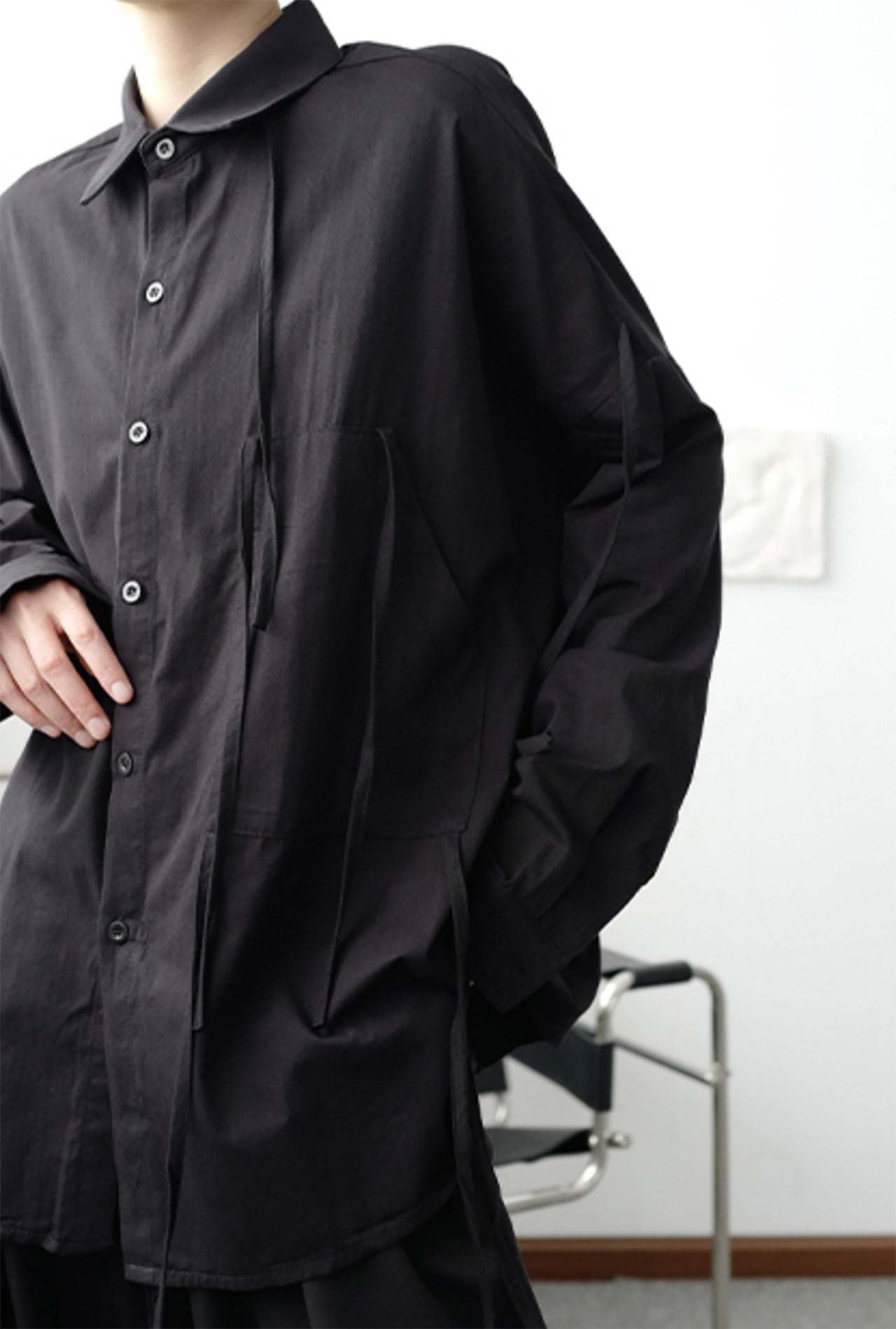 【サイズ展開豊富】アシンメトリーデザイン華奢リボンユニークシャツ　２色展開 - select store mirror me【サイズ展開豊富】アシンメトリーデザイン華奢リボンユニークシャツ　２色展開91329790mirror meselect store mirror me91329790ホワイト S