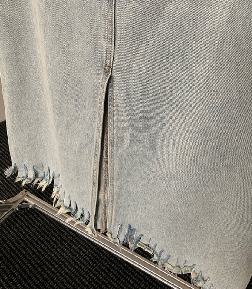 バックスリットデニムカットフリンジスカート - select store mirror meバックスリットデニムカットフリンジスカート201813925mirror meselect store mirror me201813925S