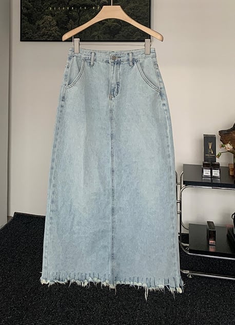 バックスリットデニムカットフリンジスカート - select store mirror meバックスリットデニムカットフリンジスカート201813925mirror meselect store mirror me201813925S